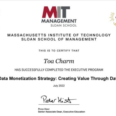 MIT Prgram Completion: “Data Monetization Strategy: Creating Value Through Data”